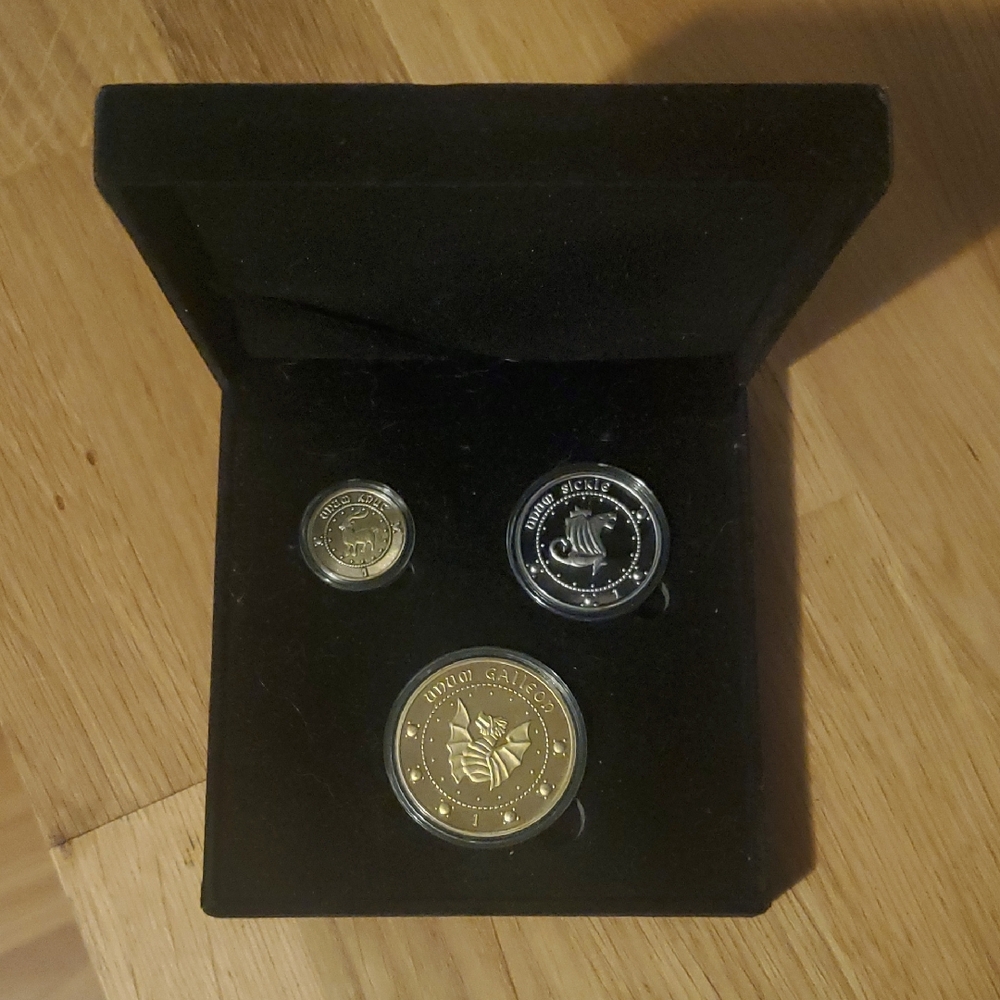 Harry Potter Gold and Silver Coin Set in Display Box
